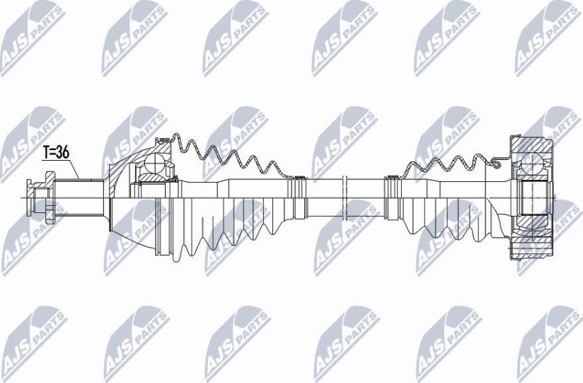 NTY NPW-VW-069 - Drive Shaft autospares.lv