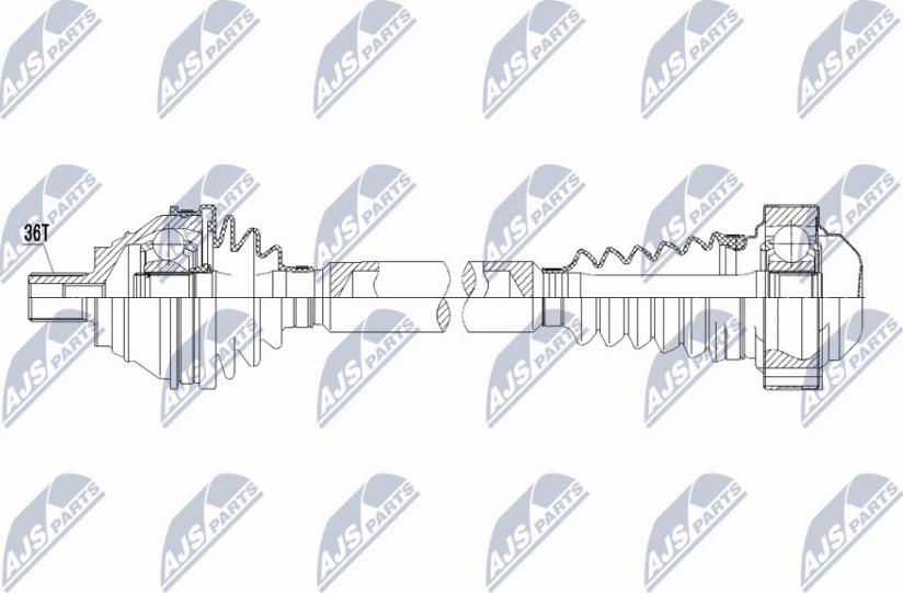 NTY NPW-VW-060 - Drive Shaft autospares.lv