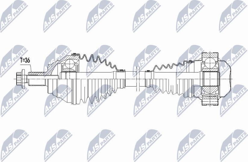 NTY NPW-VW-063 - Drive Shaft autospares.lv