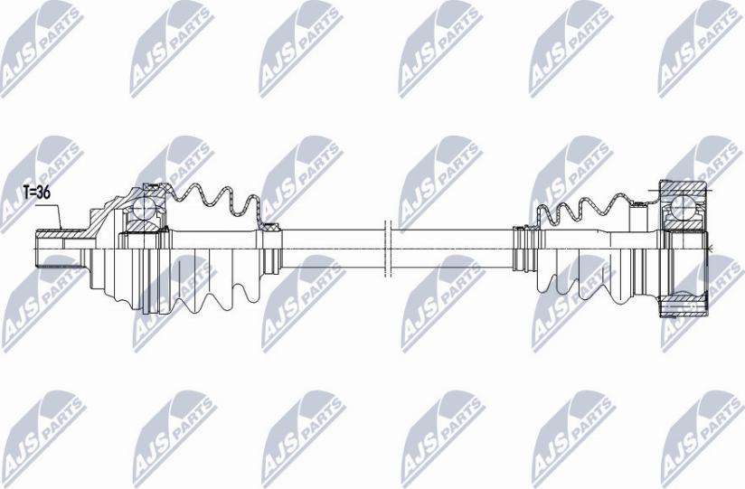 NTY NPW-VW-067 - Drive Shaft autospares.lv