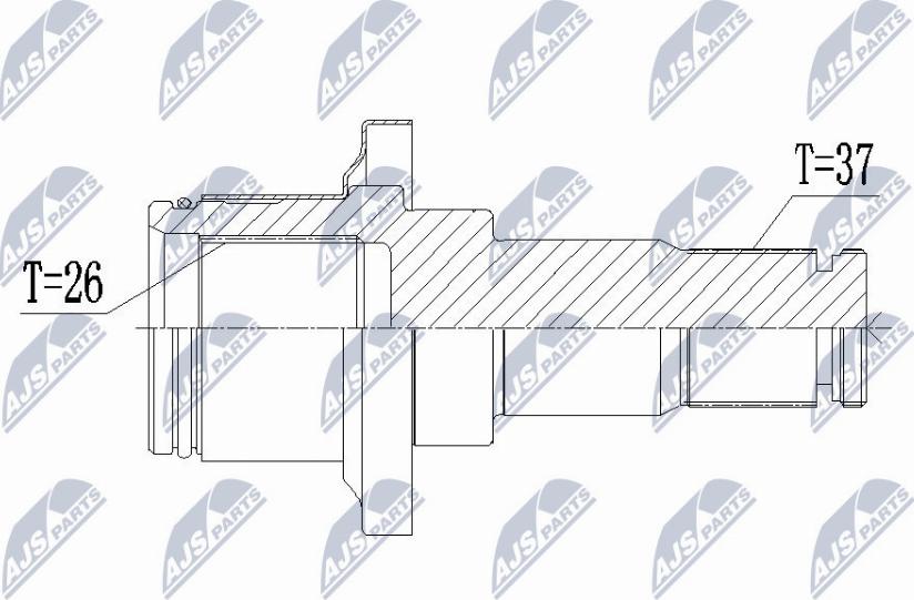 NTY NPW-VW-004W1 - Drive Shaft autospares.lv