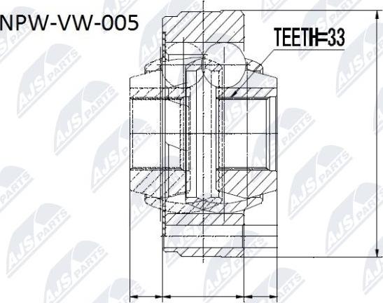 NTY NPW-VW-005 - Joint Kit, drive shaft autospares.lv