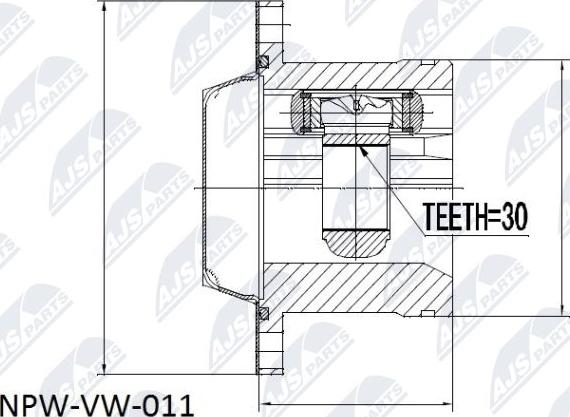 NTY NPW-VW-011 - Joint Kit, drive shaft autospares.lv