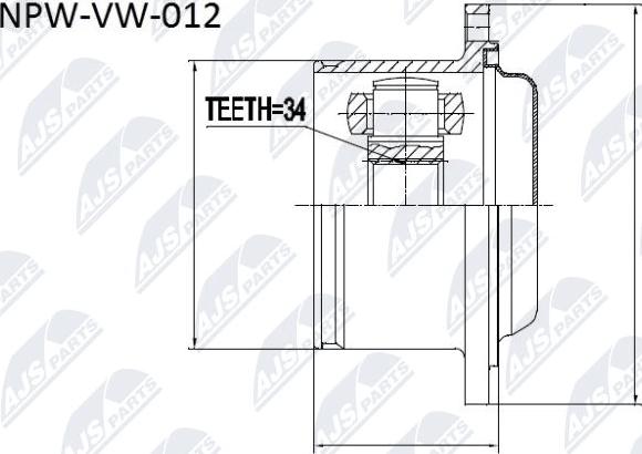 NTY NPW-VW-012 - Joint Kit, drive shaft autospares.lv