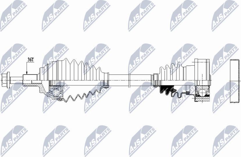 NTY NPW-VW-149 - Drive Shaft autospares.lv