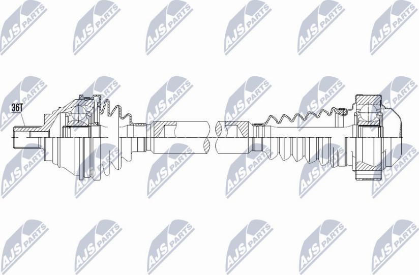 NTY NPW-VW-107 - Drive Shaft autospares.lv