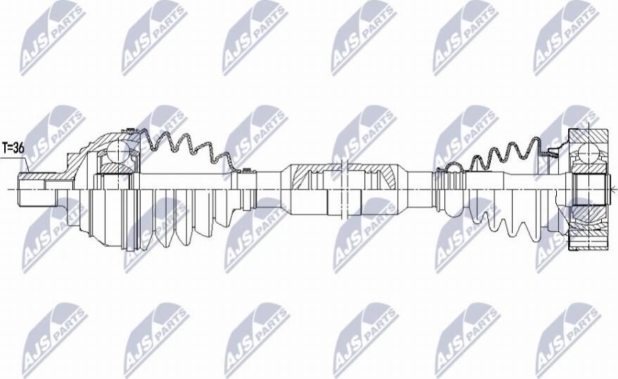 NTY NPW-VW-181 - Drive Shaft autospares.lv