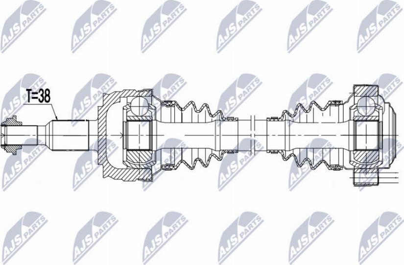 NTY NPW-VW-176 - Drive Shaft autospares.lv