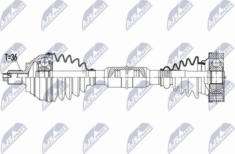 NTY NPW-VW-171 - Drive Shaft autospares.lv