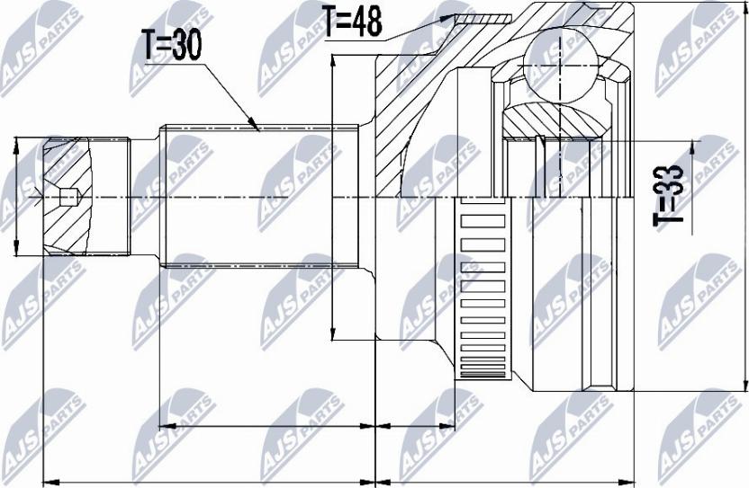 NTY NPZ-BM-010 - Joint Kit, drive shaft autospares.lv