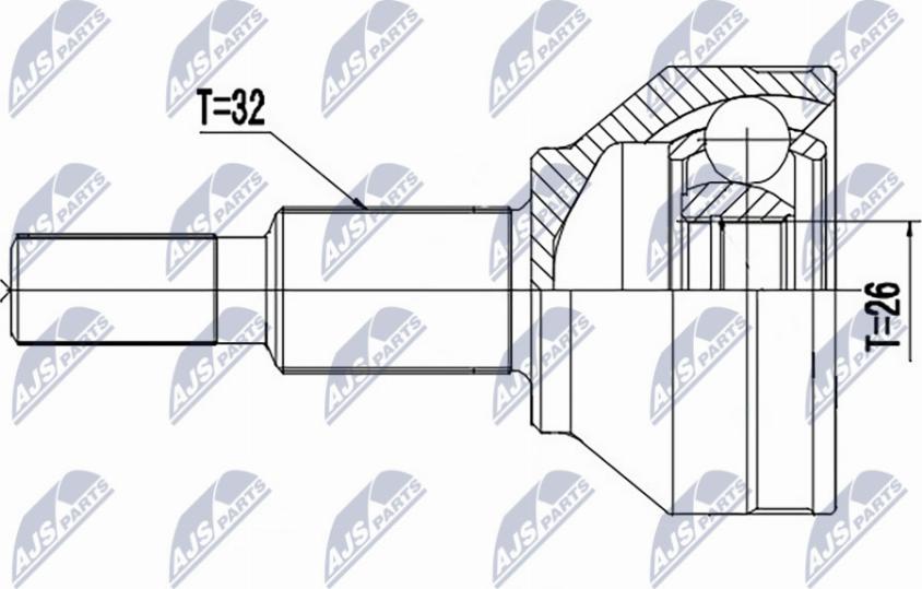 NTY NPZ-CH-031 - Joint Kit, drive shaft autospares.lv