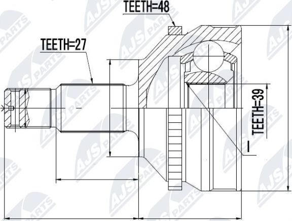 NTY NPZ-CT-004 - Joint Kit, drive shaft autospares.lv