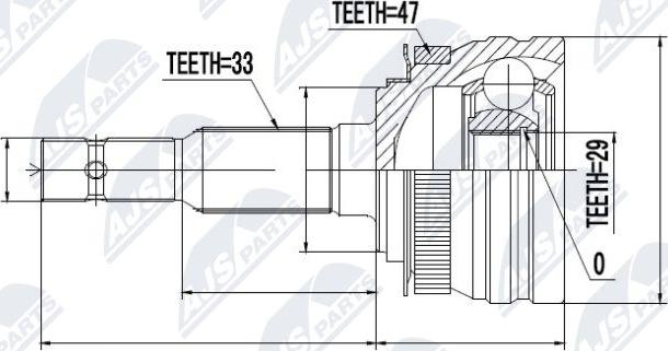 NTY NPZ-DW-004 - Joint Kit, drive shaft autospares.lv