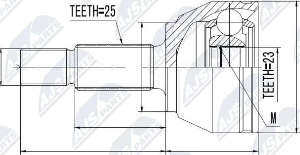 NTY NPZ-FR-043 - Joint Kit, drive shaft autospares.lv