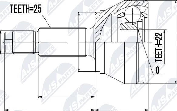 NTY NPZ-FR-006 - Joint Kit, drive shaft autospares.lv