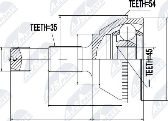 NTY NPZ-FT-008 - Joint Kit, drive shaft autospares.lv