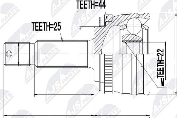 NTY NPZ-HY-540 - Joint Kit, drive shaft autospares.lv