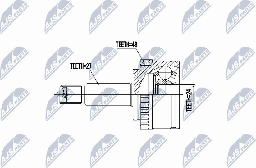 NTY NPZ-HY-552 - Joint Kit, drive shaft autospares.lv