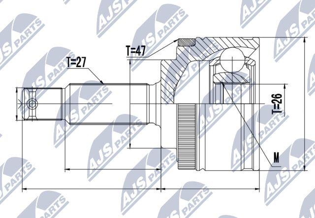 NTY NPZ-KA-358 - Joint Kit, drive shaft autospares.lv