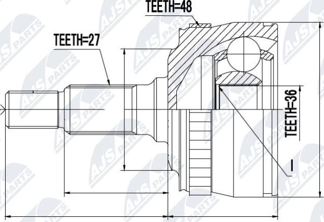 NTY NPZ-ME-006 - Joint Kit, drive shaft autospares.lv