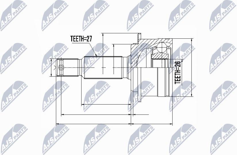 NTY NPZ-MS-060 - Joint Kit, drive shaft autospares.lv