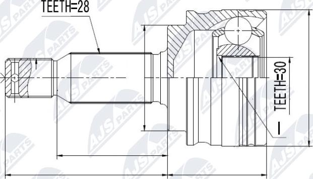 NTY NPZ-MS-011 - Joint Kit, drive shaft autospares.lv