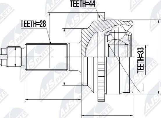 NTY NPZ-MZ-054 - Joint Kit, drive shaft autospares.lv