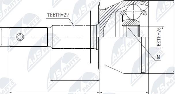 NTY NPZ-NS-085 - Joint Kit, drive shaft autospares.lv