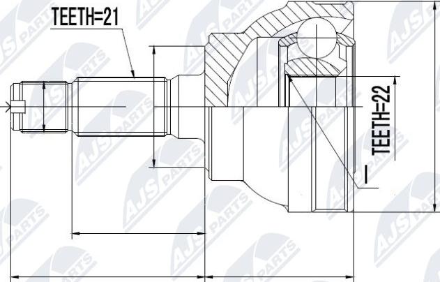 NTY NPZ-PE-003 - Joint Kit, drive shaft autospares.lv