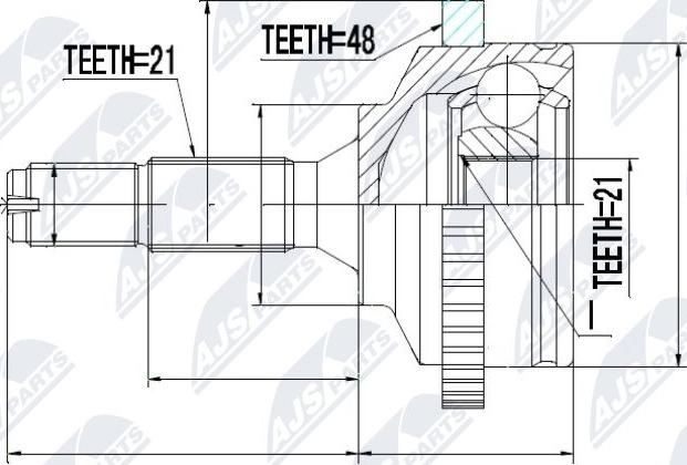 NTY NPZ-PE-017 - Joint Kit, drive shaft autospares.lv