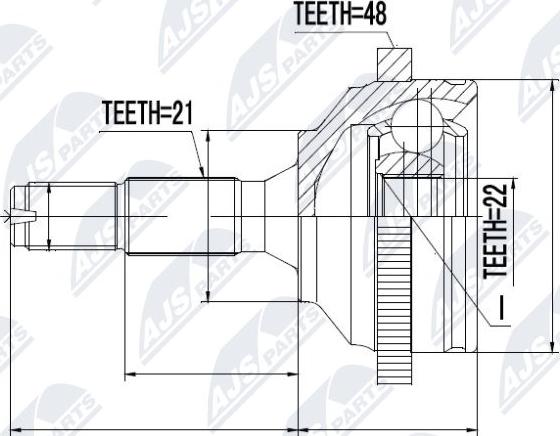 NTY NPZ-PE-020 - Joint Kit, drive shaft autospares.lv