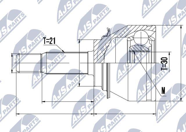 NTY NPZ-RE-045 - Joint Kit, drive shaft autospares.lv