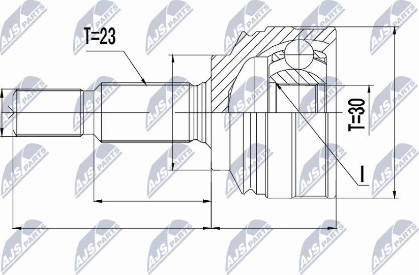 NTY NPZ-RE-053 - Joint Kit, drive shaft autospares.lv