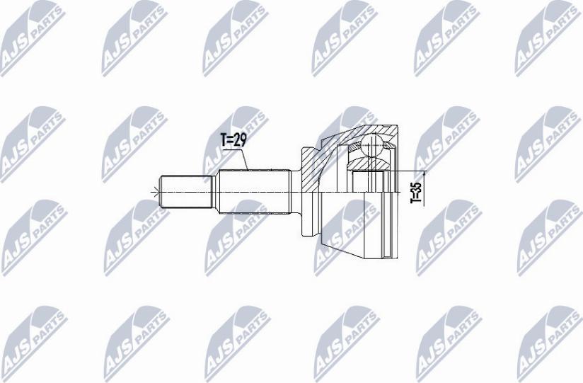 NTY NPZ-RE-057 - Joint Kit, drive shaft autospares.lv