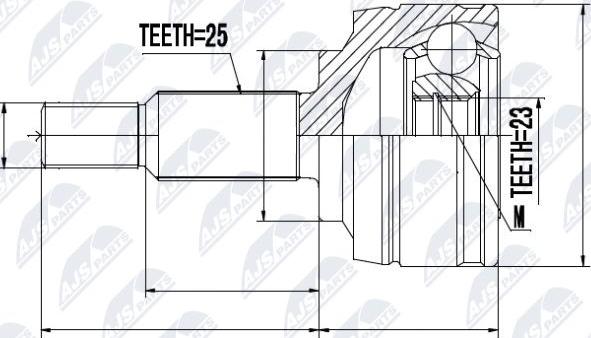 NTY NPZ-RE-002 - Joint Kit, drive shaft autospares.lv