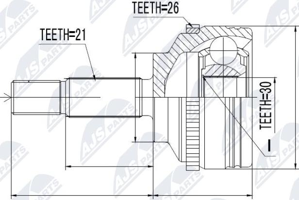 NTY NPZ-RE-012 - Joint Kit, drive shaft autospares.lv