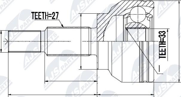 NTY NPZ-RE-034 - Joint Kit, drive shaft autospares.lv