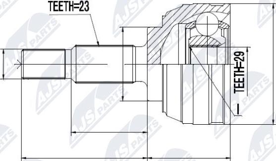 NTY NPZ-RE-029 - Joint Kit, drive shaft autospares.lv