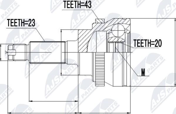 NTY NPZ-SU-031 - Joint Kit, drive shaft autospares.lv