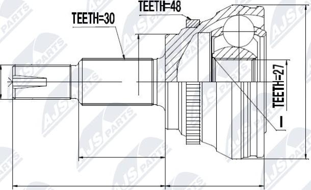 NTY NPZ-TY-094 - Joint Kit, drive shaft autospares.lv