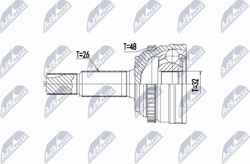 NTY NPZ-TY-096 - Joint Kit, drive shaft autospares.lv