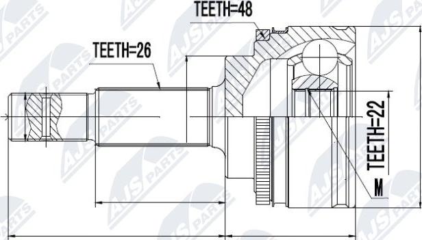 NTY NPZ-TY-057 - Joint Kit, drive shaft autospares.lv