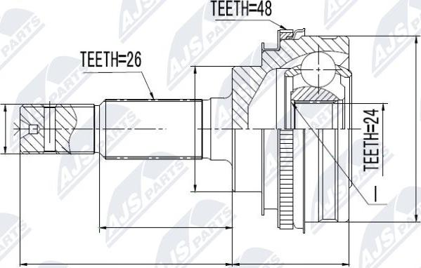 NTY NPZ-TY-001 - Joint Kit, drive shaft autospares.lv