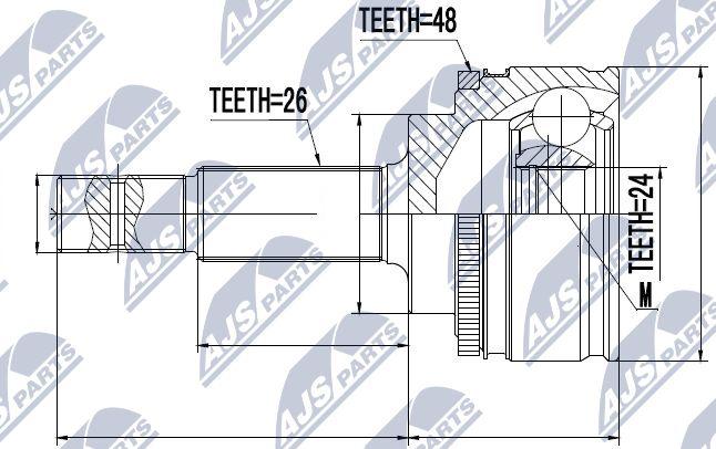 NTY NPZ-TY-084 - Joint Kit, drive shaft autospares.lv