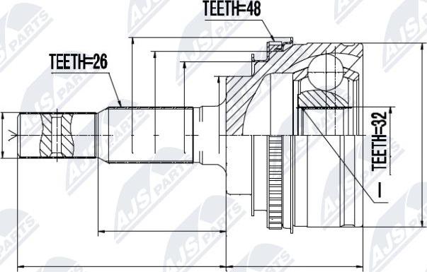 NTY NPZ-TY-030 - Joint Kit, drive shaft autospares.lv