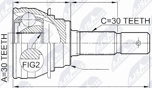 NTY NPZ-TY-020 - Joint Kit, drive shaft autospares.lv