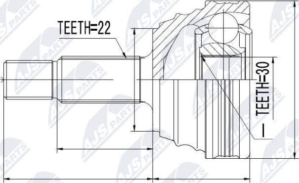 NTY NPZ-VW-004 - Joint Kit, drive shaft autospares.lv