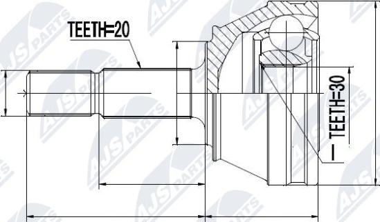 NTY NPZ-VW-001 - Joint Kit, drive shaft autospares.lv