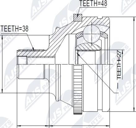 NTY NPZ-VW-010 - Joint Kit, drive shaft autospares.lv