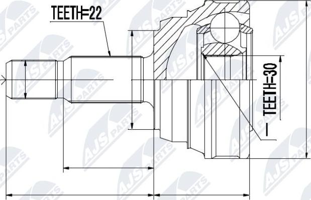 NTY NPZ-VW-013 - Joint Kit, drive shaft autospares.lv